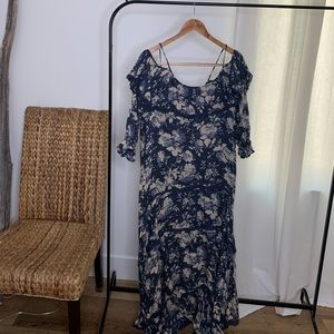 Ralph Lauren Floral High-Low Off Shoulder Dress